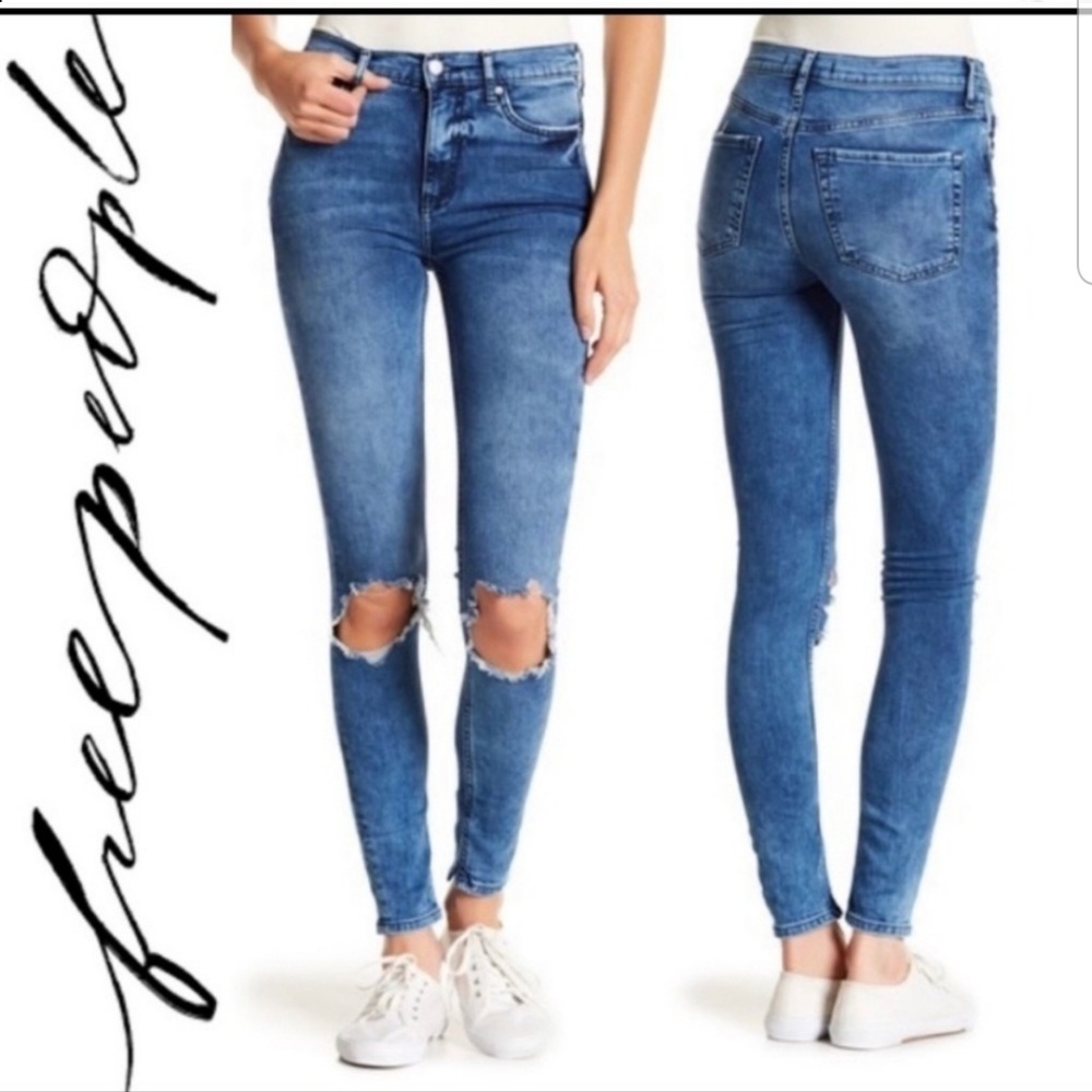 Free People Busted Out Knee jeans